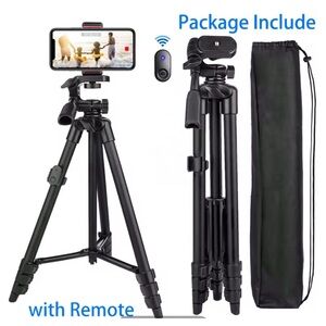 Phone Tripod 55in Professional Video Recording Camera Photography Stand
